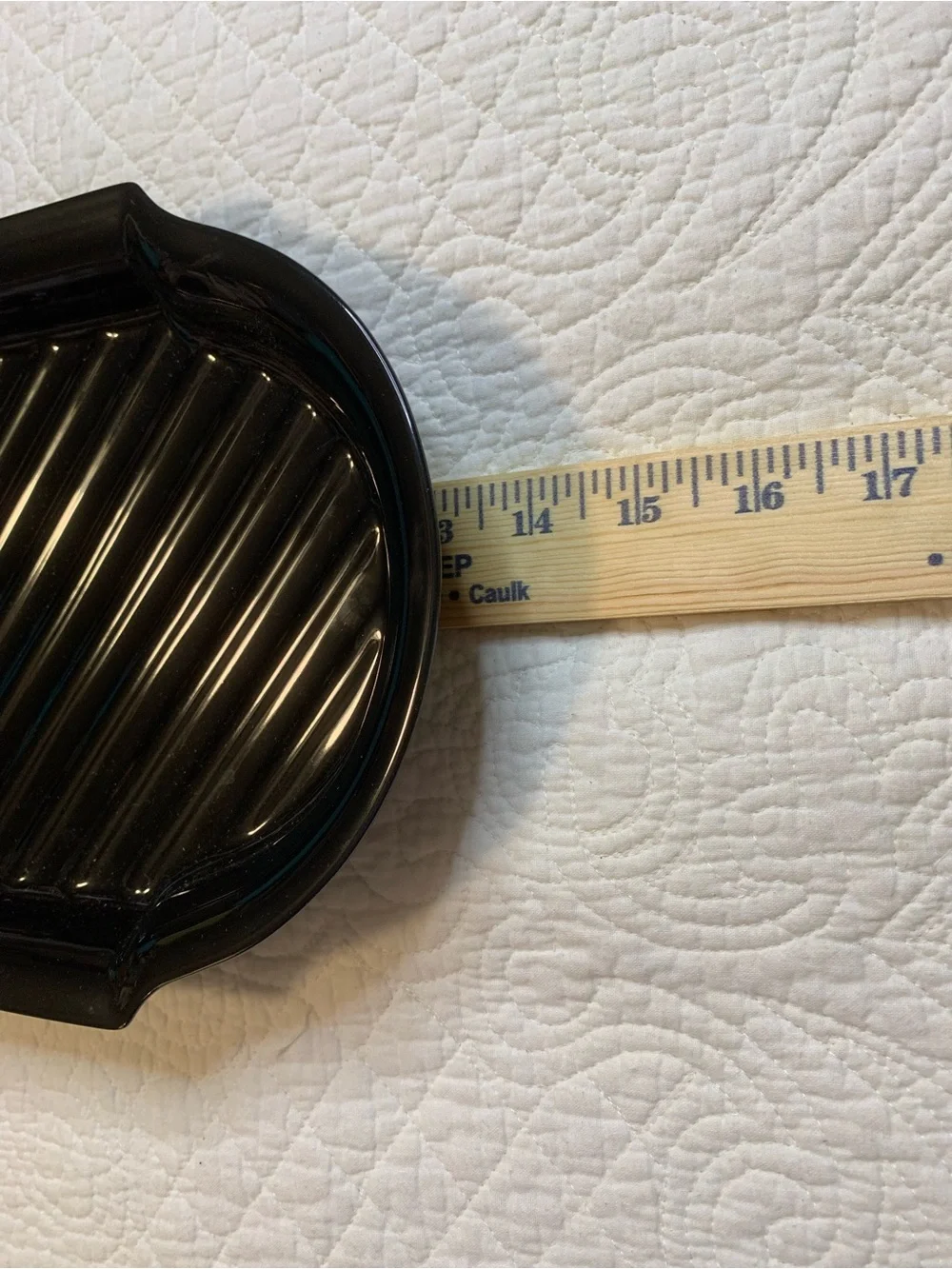 Vintage Mikasa Glossy Black Ribbed Rectangular Serving Platter made in Japan